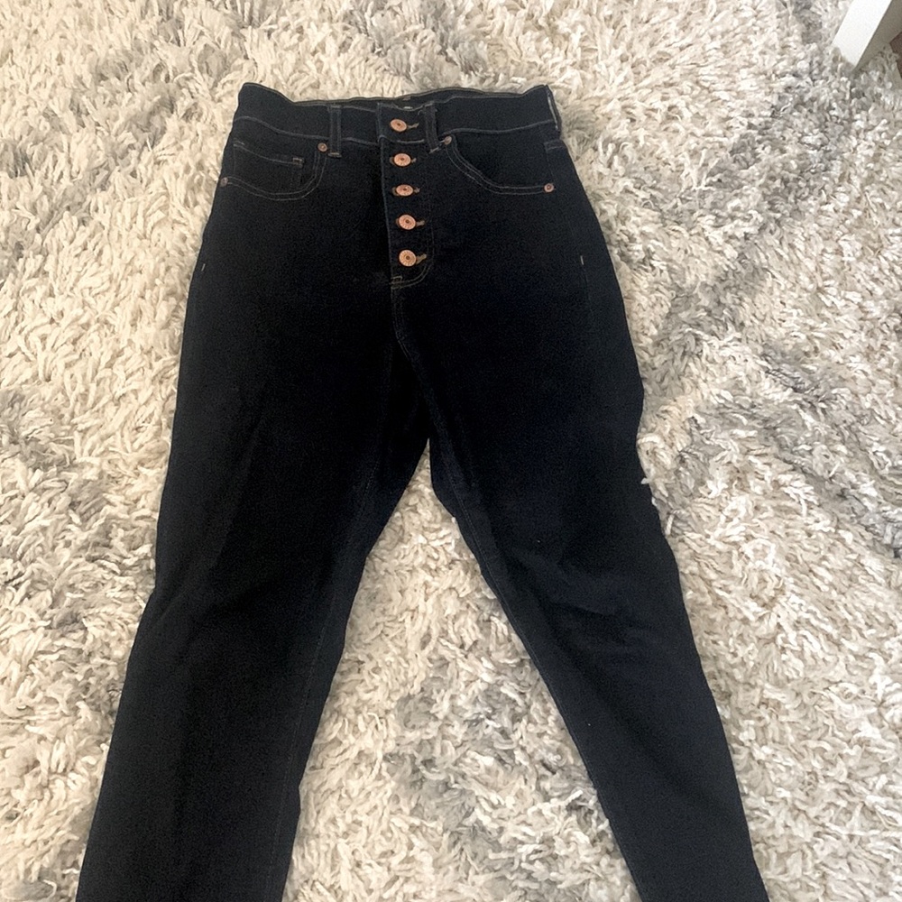 Dark high waisted skinny jeans